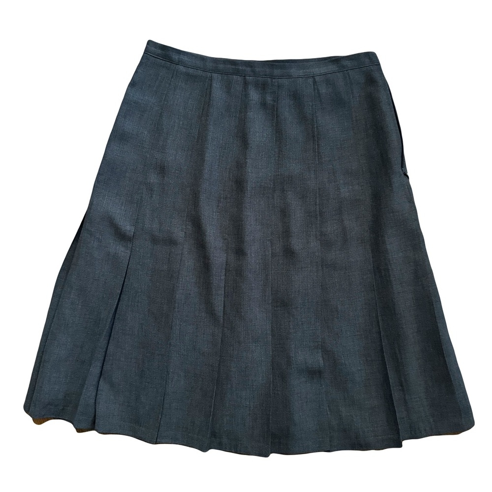 Vintage Arden B. Pleated Charcoal Grey Skirt